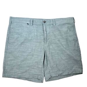 Eddie Bauer Mens Green Cotton Flat Front Shorts